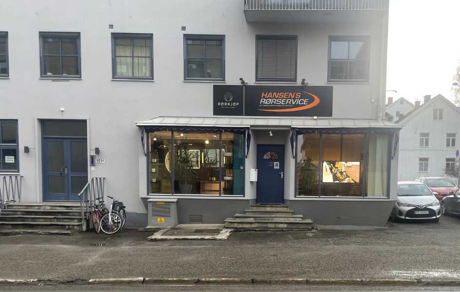 Butikken til Hansens Rørservice på Hamar