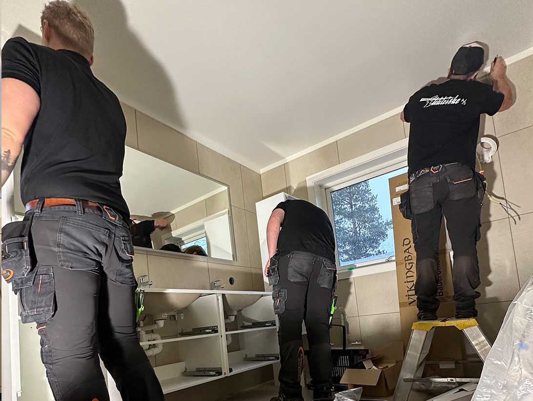 Hansens Rørservice sine dyktige rørleggere i arbeid